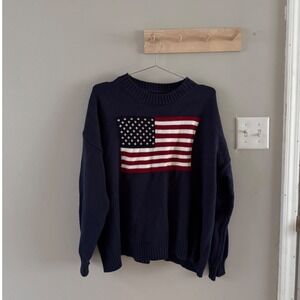 American flag sweater XL